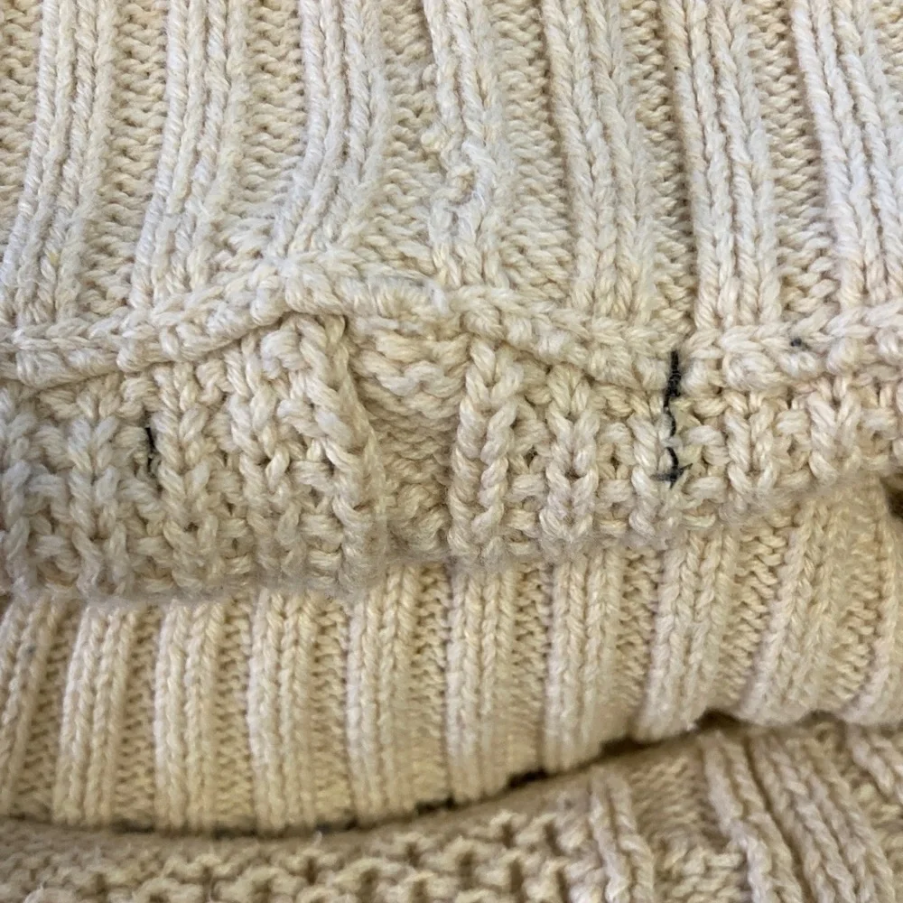 Women's Cotton Fisherman Cream Sweater - Picture 7 of 7